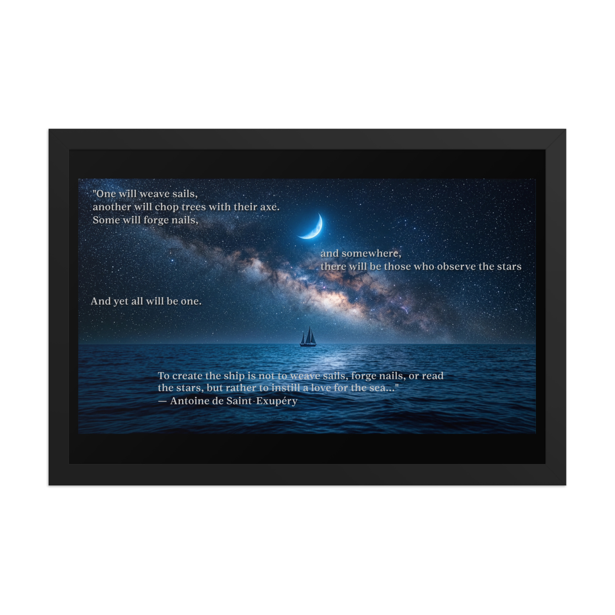 Saint-Exupery Framed photo paper poster - Image 2
